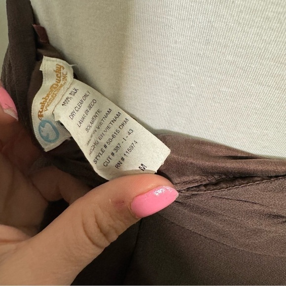 Vintage 100% silk  Marilyn Monroe tie back dress m old hollywood - Picture 6 of 7